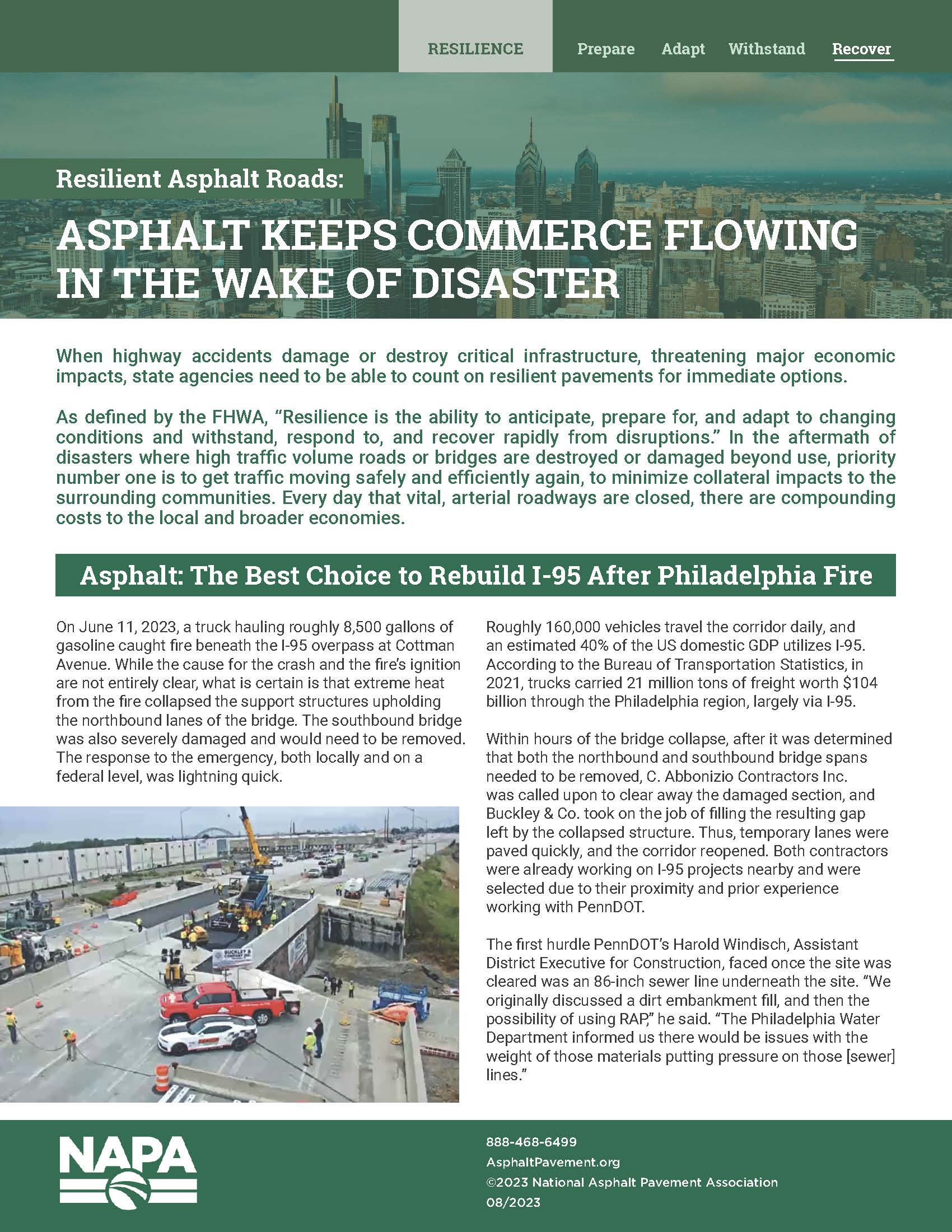 Asphalt Keeps Commerce Flowing in the Wake of Disaster